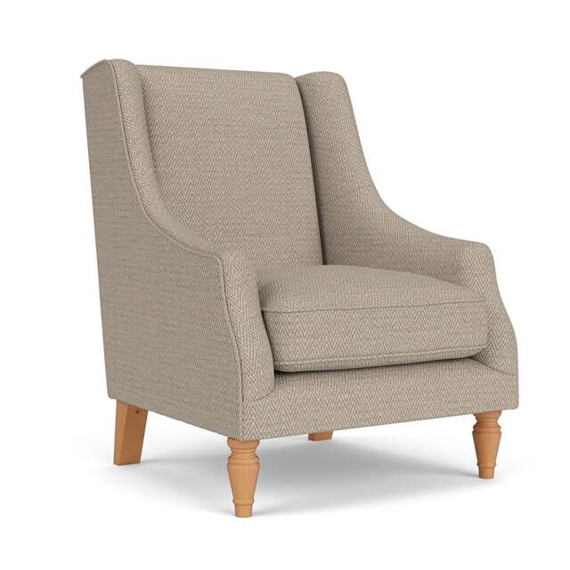Armchair - Natural - Herringbone Weave - Annie - The Cotswold Company - image 1