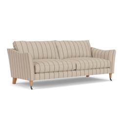 4 Seater Sofa - Charcoal - Compton Stripe - Robinson - The Cotswold Company