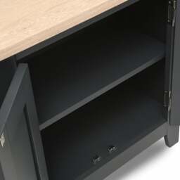 Small Double Cupboard - Chester Charcoal - The Cotswold Company - thumbnail 7
