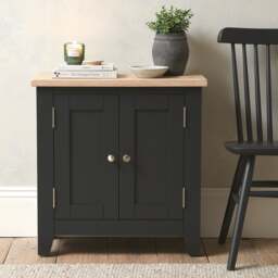 Small Double Cupboard - Chester Charcoal - The Cotswold Company