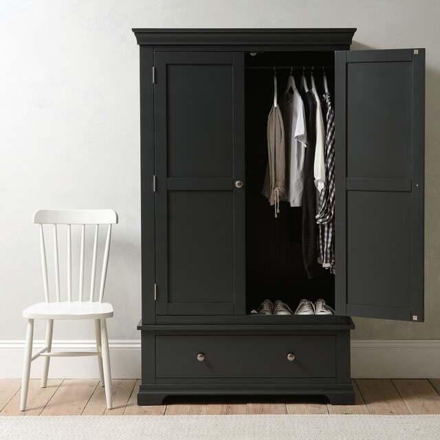 Chantilly Dusky Black Double Wardrobe - The Cotswold Company - image 1
