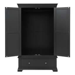 Chantilly Dusky Black Double Wardrobe - The Cotswold Company - thumbnail 5