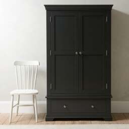Chantilly Dusky Black Double Wardrobe - The Cotswold Company - thumbnail 2