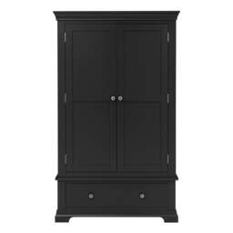 Chantilly Dusky Black Double Wardrobe - The Cotswold Company - thumbnail 4