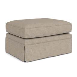 Foot Stool - Natural - Herringbone Weave - Dawson Small - The Cotswold Company