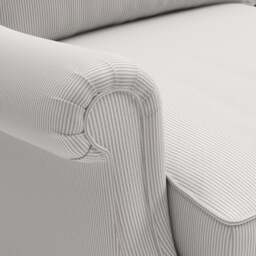 Armchair - Grey - Broadway Stripe - Taylor High Back - The Cotswold Company - thumbnail 4