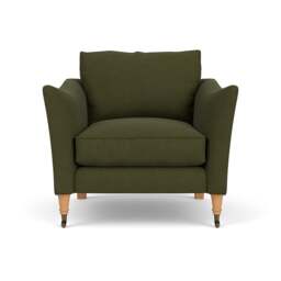 Armchair - Forest Green - House Linen Mix - Robinson - The Cotswold Company - thumbnail 2