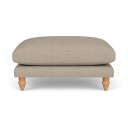 Foot Stool - Natural - Herringbone Weave - Emily - The Cotswold Company - thumbnail 2