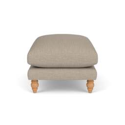 Foot Stool - Natural - Herringbone Weave - Emily - The Cotswold Company - thumbnail 3