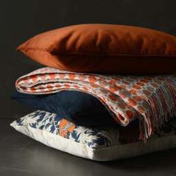 Milan Saffron Lambswool Throw - Home Accessories - The Cotswold Company - thumbnail 3