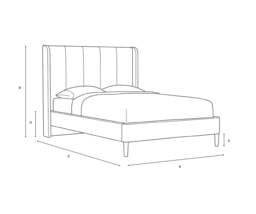King Size Classic Bedstead - Dusky Rose - Eco Chenille - Parker - The Cotswold Company - thumbnail 5