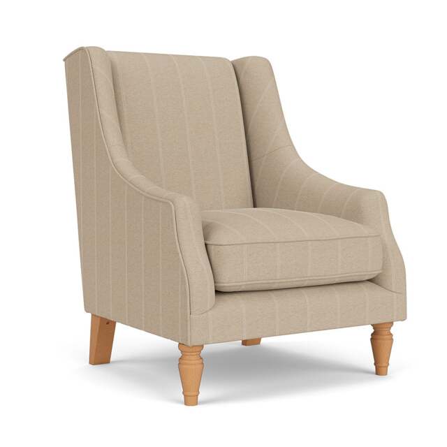 Armchair - Natural - Compton Stripe - Annie - The Cotswold Company - image 1