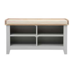 Open Shoe Storage Bench - Chester Dove Grey - The Cotswold Company - thumbnail 4