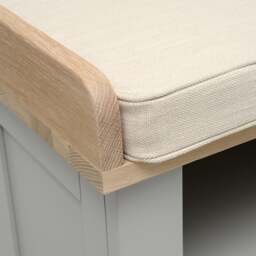 Open Shoe Storage Bench - Chester Dove Grey - The Cotswold Company - thumbnail 6