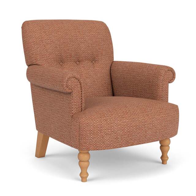 Armchair - Brick - Herringbone Weave - Harriet - The Cotswold Company - image 1