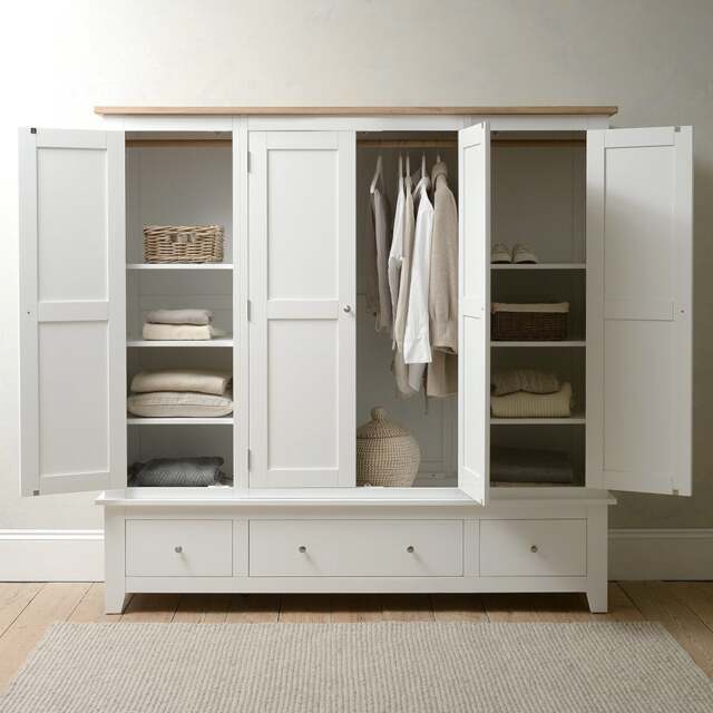 Quad Wardrobe - Chester Pure White - The Cotswold Company - image 1