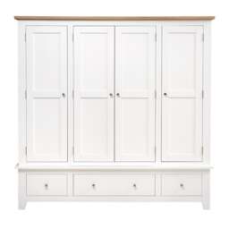 Quad Wardrobe - Chester Pure White - The Cotswold Company - thumbnail 6