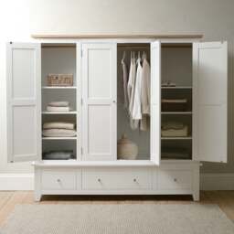 Quad Wardrobe - Chester Pure White - The Cotswold Company - thumbnail 1
