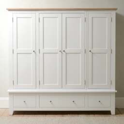 Quad Wardrobe - Chester Pure White - The Cotswold Company - thumbnail 3