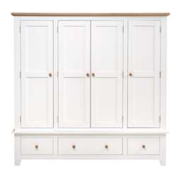Quad Wardrobe - Chester Pure White - The Cotswold Company - thumbnail 5