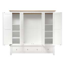 Quad Wardrobe - Chester Pure White - The Cotswold Company - thumbnail 7