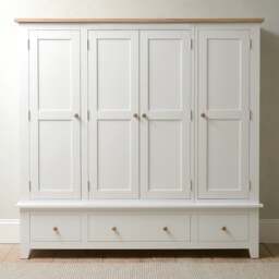 Quad Wardrobe - Chester Pure White - The Cotswold Company - thumbnail 4