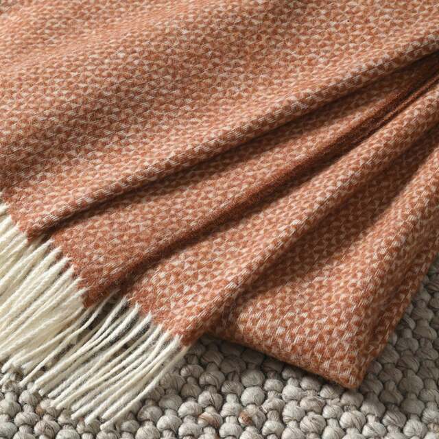 Throw - Stow British Wool Brick - The Cotswold Company - image 1