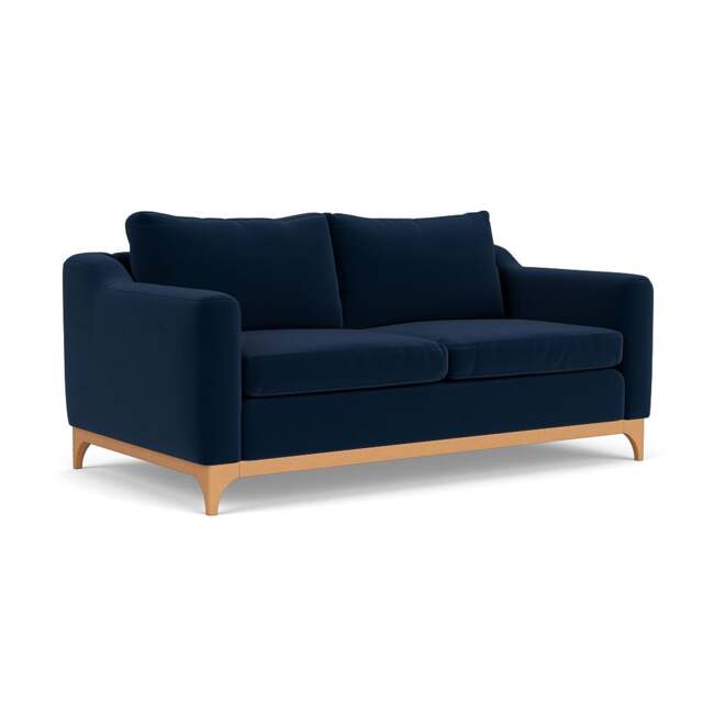3 Seater Sofa - Deep Blue - Matt Velvet - Watson - The Cotswold Company - image 1