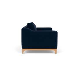 3 Seater Sofa - Deep Blue - Matt Velvet - Watson - The Cotswold Company - thumbnail 3