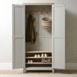 2 Door Hallway Cupboard - Chester Dove Grey - The Cotswold Company - thumbnail 6