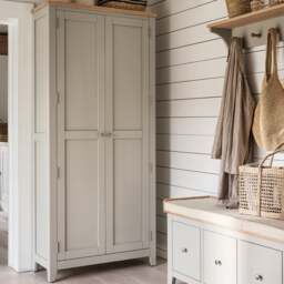 2 Door Hallway Cupboard - Chester Dove Grey - The Cotswold Company - thumbnail 3