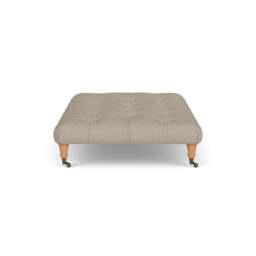 Foot Stool - Natural - Herringbone Weave - Amelia Large - The Cotswold Company - thumbnail 3