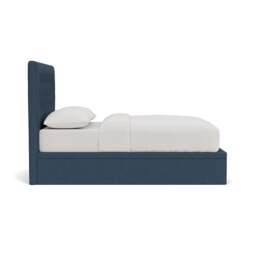 King Size Ottoman Storage Bed - Indigo - House Linen Mix - Calvert - The Cotswold Company - thumbnail 3