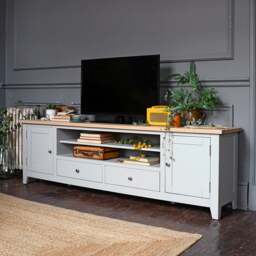 XXL TV Stand up to 90 - Chester Dove Grey - The Cotswold Company - thumbnail 3