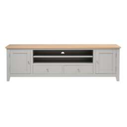 XXL TV Stand up to 90 - Chester Dove Grey - The Cotswold Company - thumbnail 4