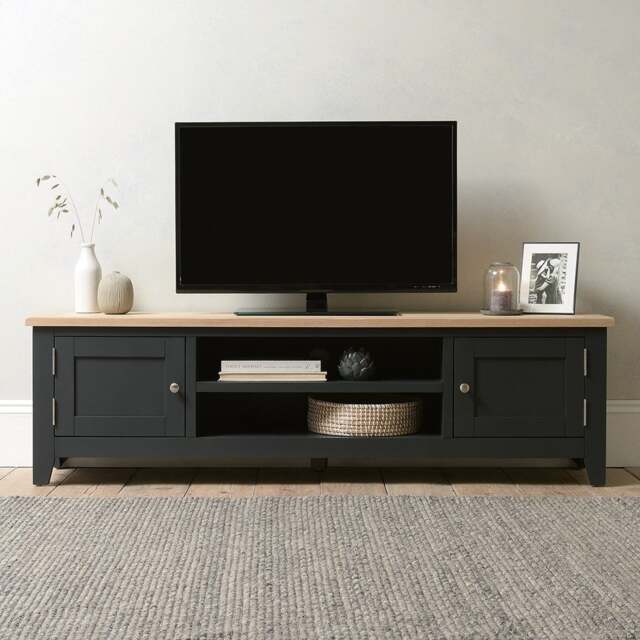 Extra Large TV Stand up to 75 - Chester Charcoal - The Cotswold Company - image 1