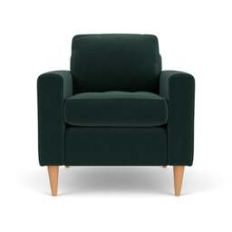 Armchair - Lake - Matt Velvet - Saxon - The Cotswold Company - thumbnail 2
