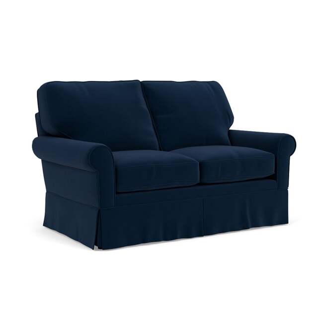 2 Seater Sofa - Deep blue - Matt Velvet - Dawson - The Cotswold Company - image 1