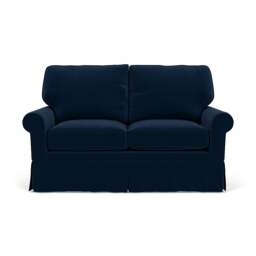 2 Seater Sofa - Deep blue - Matt Velvet - Dawson - The Cotswold Company - thumbnail 2