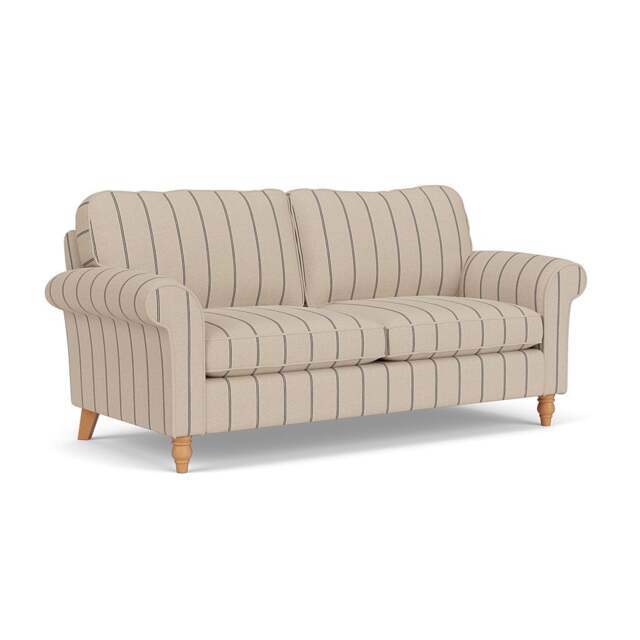 3 Seater Sofa - Charcoal - Compton Stripe - Hurley - The Cotswold Company - image 1