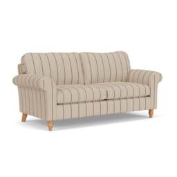 3 Seater Sofa - Charcoal - Compton Stripe - Hurley - The Cotswold Company - thumbnail 1