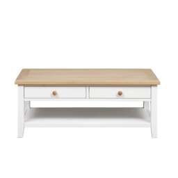 Coffee Table with Drawers - Chester Pure White - The Cotswold Company - thumbnail 5