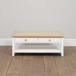 Coffee Table with Drawers - Chester Pure White - The Cotswold Company - thumbnail 3