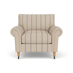 Armchair - Charcoal - Compton Stripe - Osbourne - The Cotswold Company - thumbnail 2