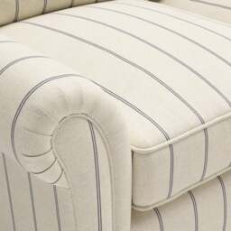 Armchair - Charcoal - Compton Stripe - Osbourne - The Cotswold Company - thumbnail 5