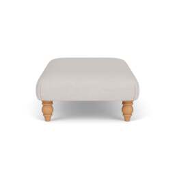 Foot Stool - Soft White - Luxury Italian Linen - Clara - The Cotswold Company - thumbnail 3