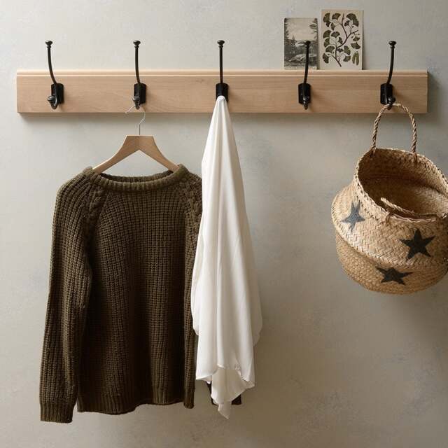 5 Hook Coat Rack - Chester Oak - The Cotswold Company - image 1
