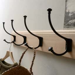 5 Hook Coat Rack - Chester Oak - The Cotswold Company - thumbnail 2