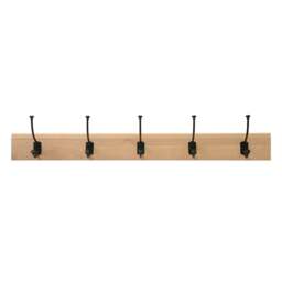5 Hook Coat Rack - Chester Oak - The Cotswold Company - thumbnail 5