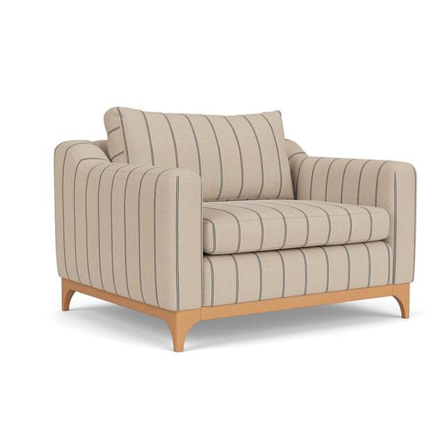 Love Seat - Charcoal - Compton Stripe - Watson - The Cotswold Company - image 1